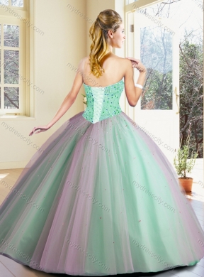 Discount Floor Length Lavender Sweet 16 Dresses with Beading