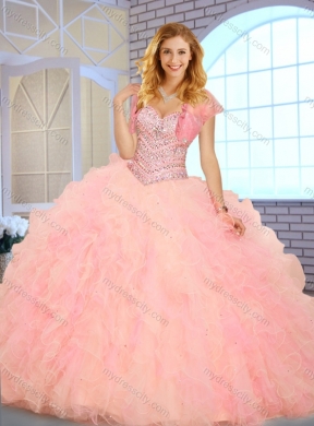 Lovely Ball Gown Sweetheart Quinceanera Dresses with Beading and Ruffles