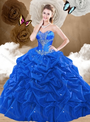 Lovely Beading and Pick Ups Quinceanera Dresses with Brush Train