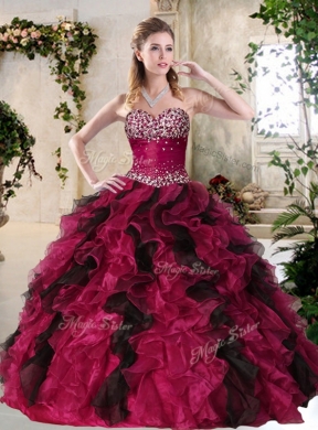 Most Popular Sweetheart Multi Color Quinceanera Dresses with Beading and Ruffles