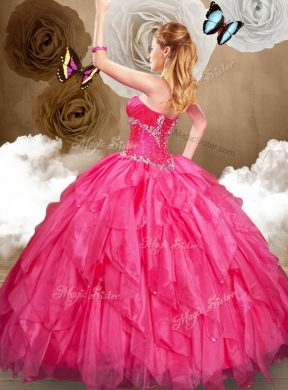 Perfect Ball Gown Quinceanera Dresses with Beading and Ruffles