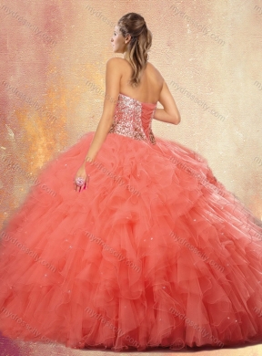 Pretty Ball Gown Quinceanera Dresses with Beading and Ruffles