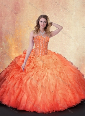 Wonderful Ball Gown Beading and Ruffles Sweet 16 Dresses