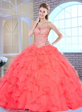 Beautiful Ball Gown Beading and Ruffles Quinceanera Gowns