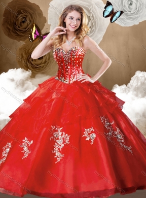 Discount Ball Gown Quinceanera Dresses with Beading and Appliques