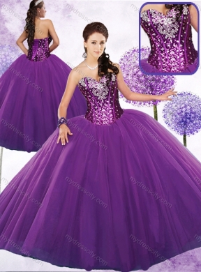 Discount Ball Gown Quinceanera Dresses with Beading and Sequins