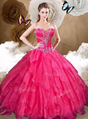 Hot Sale Sweetheart Beading and Red Quinceanera Dresses