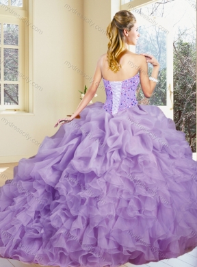 Lovely Ball Gown Rose Pink Quinceanera Dresses with Ruffles and Pick Ups