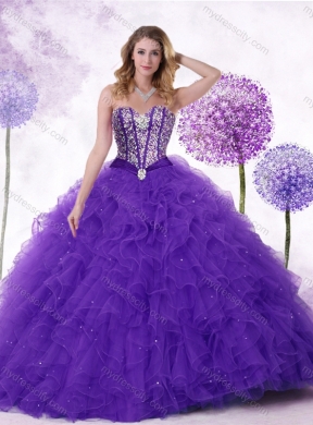 New Arrivals Sweetheart Quinceanera Gowns with Beading and Ruffles