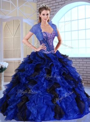 Super Hot Ball Gown Appliques and Ruffles Quinceanera Dresses for Fall