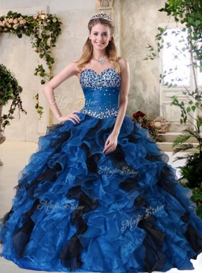 Top Selling Ball Gown Multi Color Sweet 16 Dresses with Beading and Ruffles