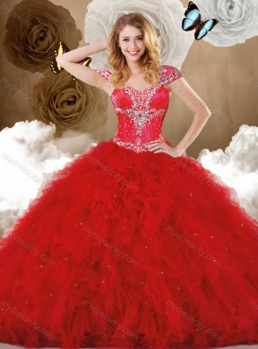 Cheap Ball Gown Sweetheart Beading and Ruffles Quinceanera Dresses