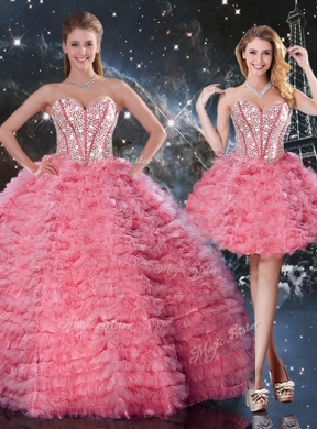 Beautiful Sweetheart Detachable Quinceanera Dresses for 2016