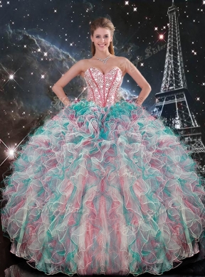 Best Ball Gown Sweetheart Detachable Quinceanera Dresses with Ruffles