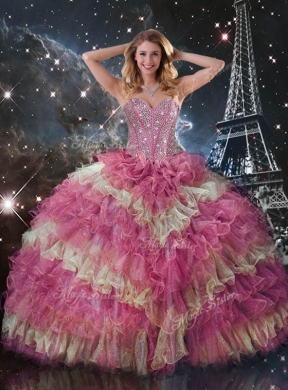 Gorgeous Ball Gown Sweetheart Detachable Sweet 16 Dresses for Fall