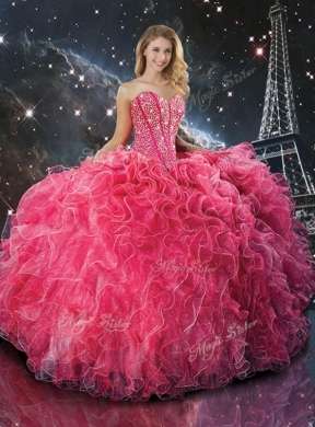 Luxurious Sweetheart Detachable Sweet 16 Dresses with Beading for Fall