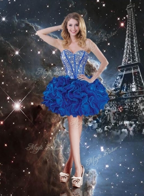 New Style Sweetheart Detachable Beading Quinceanera Dresses in Blue