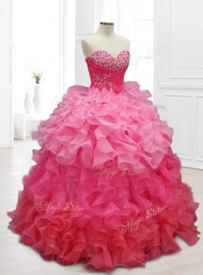 Custom Made Ball Gown Quinceanera Dresses with Beading and Ruffles