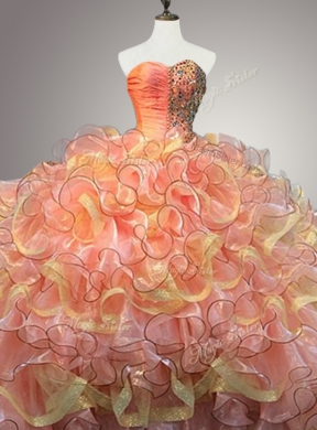 Custom Made Multi Color Quinceanera Dresses with Beading and Ruffles