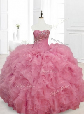 Custom Made Ball Gown Sweetheart Quinceanera Dresses with Beading