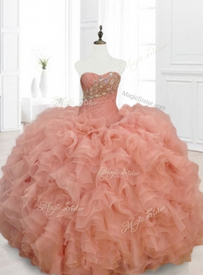 Custom Made Ball Gown Sweetheart Quinceanera Dresses with Beading