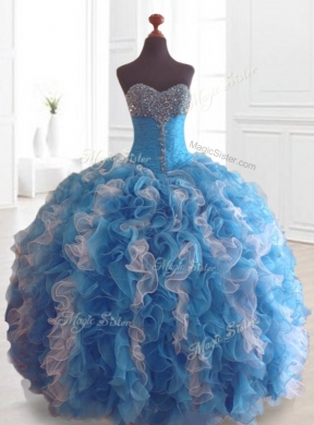 Custom Made Beading and Ruffles Quinceanera Dresses in Multi Color