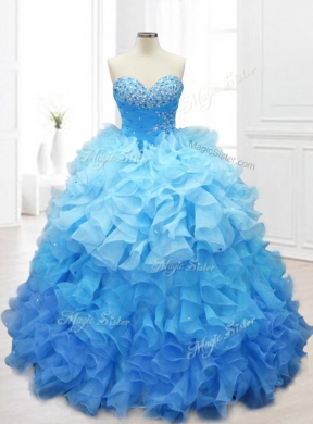 In Stock Sweetheart Quinceanera Gowns with Beading and Ruffles