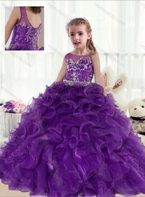 2016 Fashionable Ball Gown Beading and Ruffles Mini Quinceanera Dresses