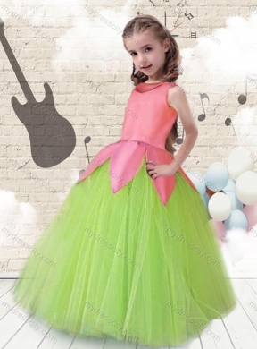 2016 Cheap Scoop Ball Gown Multi Color Little Girl Dresses