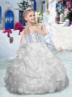 2016 Spaghetti Straps Little Girl Pageant Dresses with Beading and Ruffles