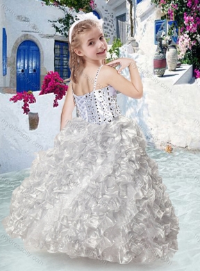 2016 New Arrivals Spaghetti Straps Beading and Ruffles Little Girl Pageant Dresses