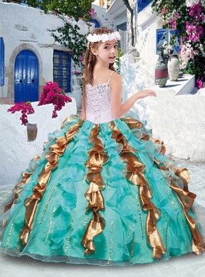 Customized Ball Gown Appliques and Ruffles Mini Quinceanera  Dresses for Party