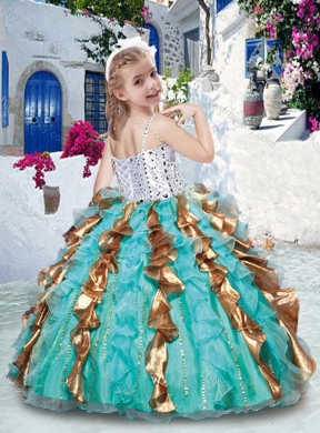 Gorgeous Spaghetti Straps  Mini Quinceanera Dresses with Beading and Ruffles