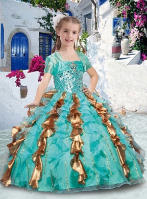 Gorgeous Spaghetti Straps  Mini Quinceanera Dresses with Beading and Ruffles