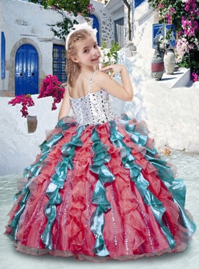 Gorgeous Spaghetti Straps  Mini Quinceanera Dresses with Beading and Ruffles