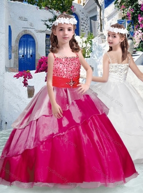 Pretty Spaghetti Straps Mini Quinceanera Dresses with Beading and Ruffles