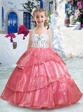 Pretty Spaghetti Straps Mini Quinceanera Dresses with Ruffles and Beading