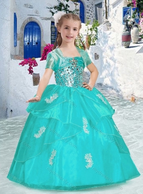 Best Spaghetti Straps Mini Quinceanera Dresses with Appliques and Beading