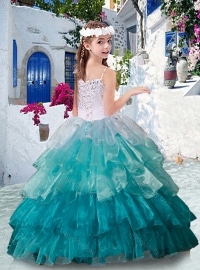 Customized Straps Mini Quinceanera Dresses with Ruffled Layers and Appliques