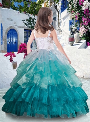 Luxurious Straps Ball Gown Mini Quinceanera Dresses with Ruffled Layers