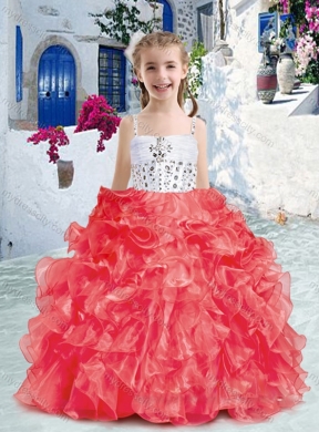 Perfect Spaghetti Straps Mini Quinceanera Dresses with Beading and Ruffles