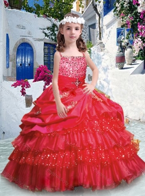 Classical Ball Gown  Mini Quinceanera  Dresses with Ruffled Layers and Beading