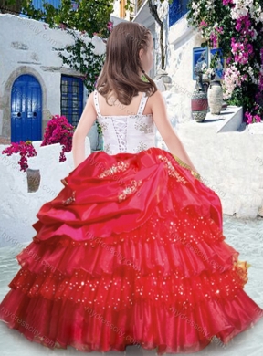 Gorgeous Straps  Mini Quinceanera Dresses with Ruffled Layers and Beading