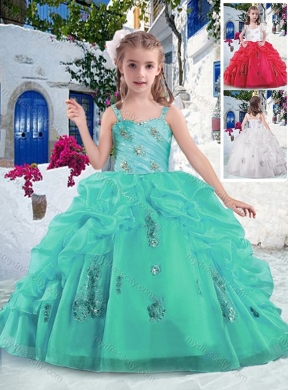 Latest Ball Gown Straps Beading and Bubles Mini Quinceanera Dresses