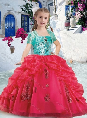 Pretty Spaghetti Straps Mini Quinceanera  Dresses with Beading and Bubles