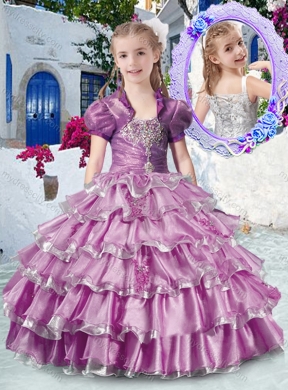 Romantic Straps Mini Quinceanera Dresses with Ruffled Layers and Appliques