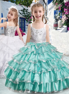 Romantic Straps Mini Quinceanera Dresses with Ruffled Layers and Appliques