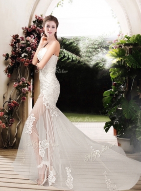 2016 Perfect Column One Shoulder Wedding Dresses with Lace