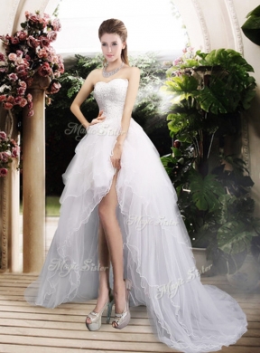 New Arrivals High Low Wedding Dresses with Ruffles