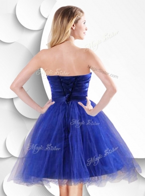 Luxurious Short Peacock Blue Bridesmaid Dress with Beading and Appliques